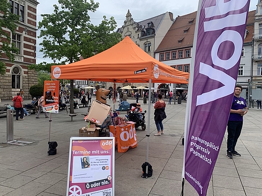 Infostand am 16.5.2024 in Erfurt