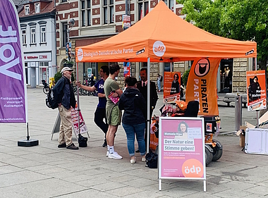 Infostand am 16.5.2024 in Erfurt