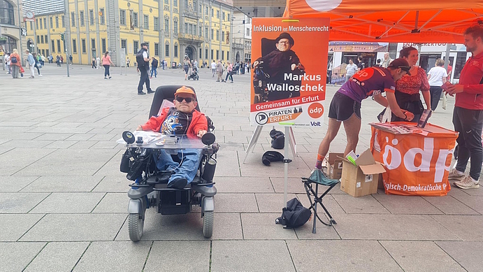 Infostand am 16.5.2024 in Erfurt