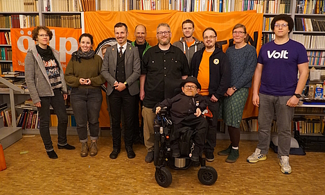 Kandidierende von Piratenpartei, ÖDP und Volt